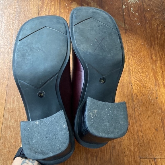 90s Nine West burgundy chunky heels - Picture 3 of 5